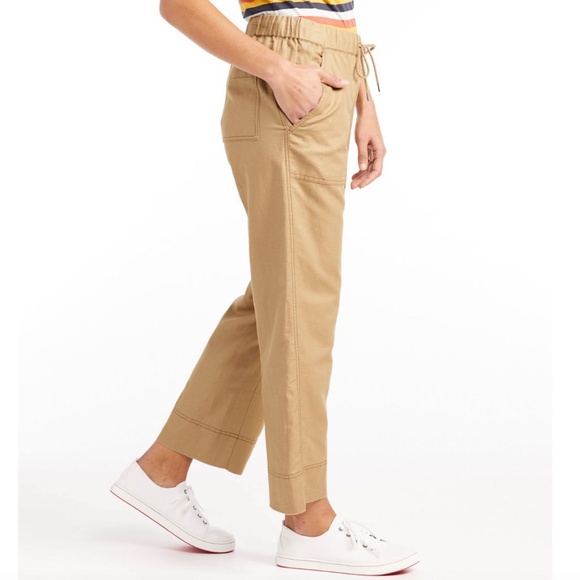 LL Bean Signature Linen Cotton Pull-On Camp Pants NWT - Picture 3 of 11